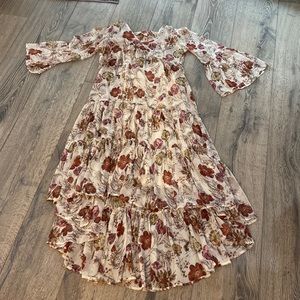 Boho dress with flower design